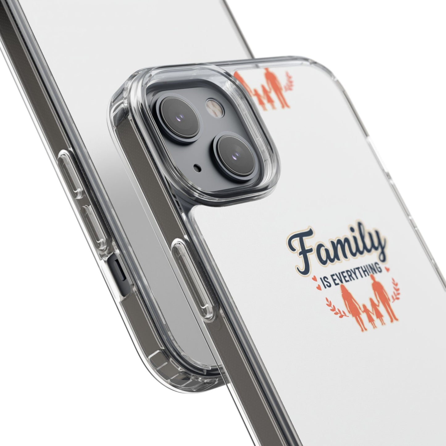 Clear Phone Case — "Family Is Everything" Protective Transparent Phone Cover