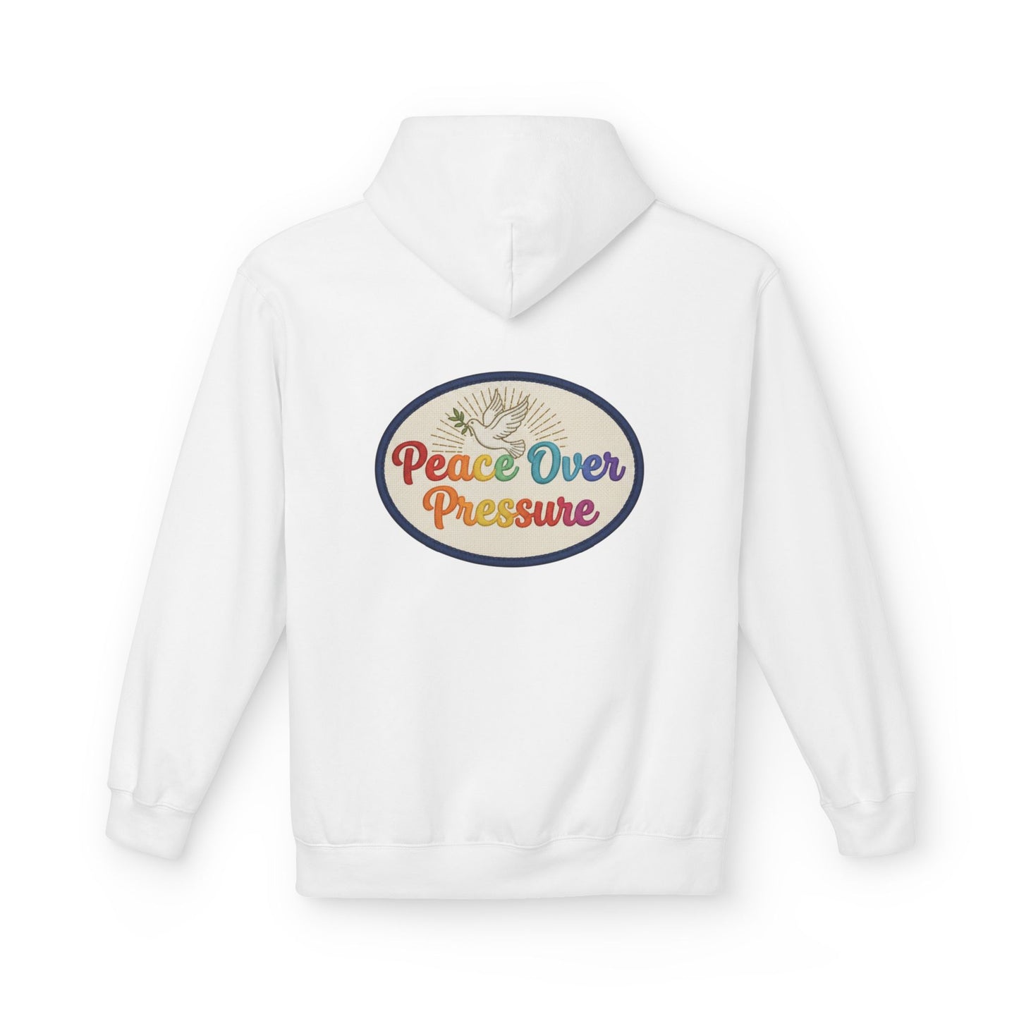 Peace Over Pressure Hoodie — Retro Dove Graphic Comfort Pullover