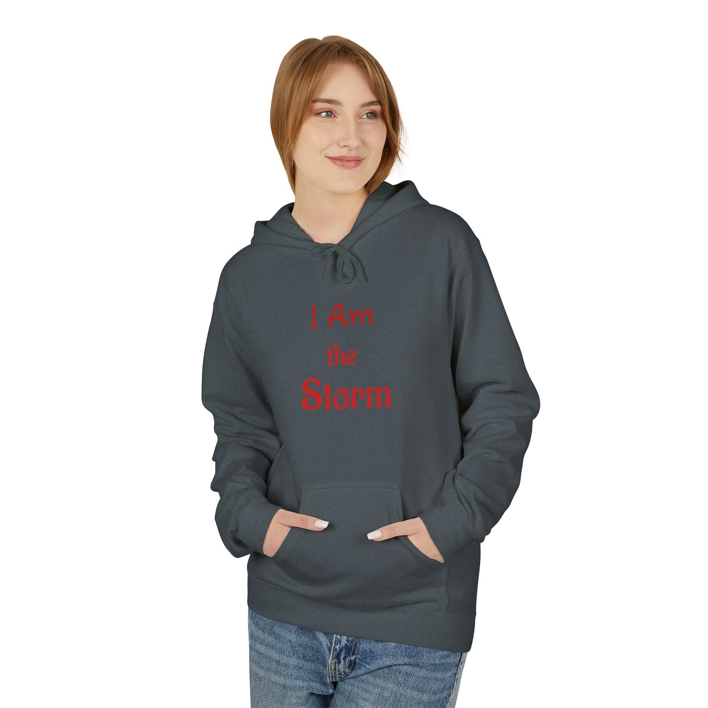 I Am the Storm Hoodie — Red Tornado Graphic Hoodie