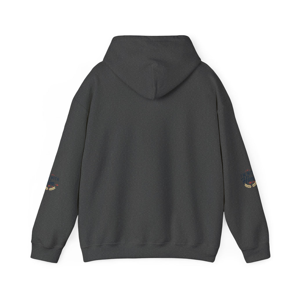 I'm With Him Hoodie — Couples Arrow Design