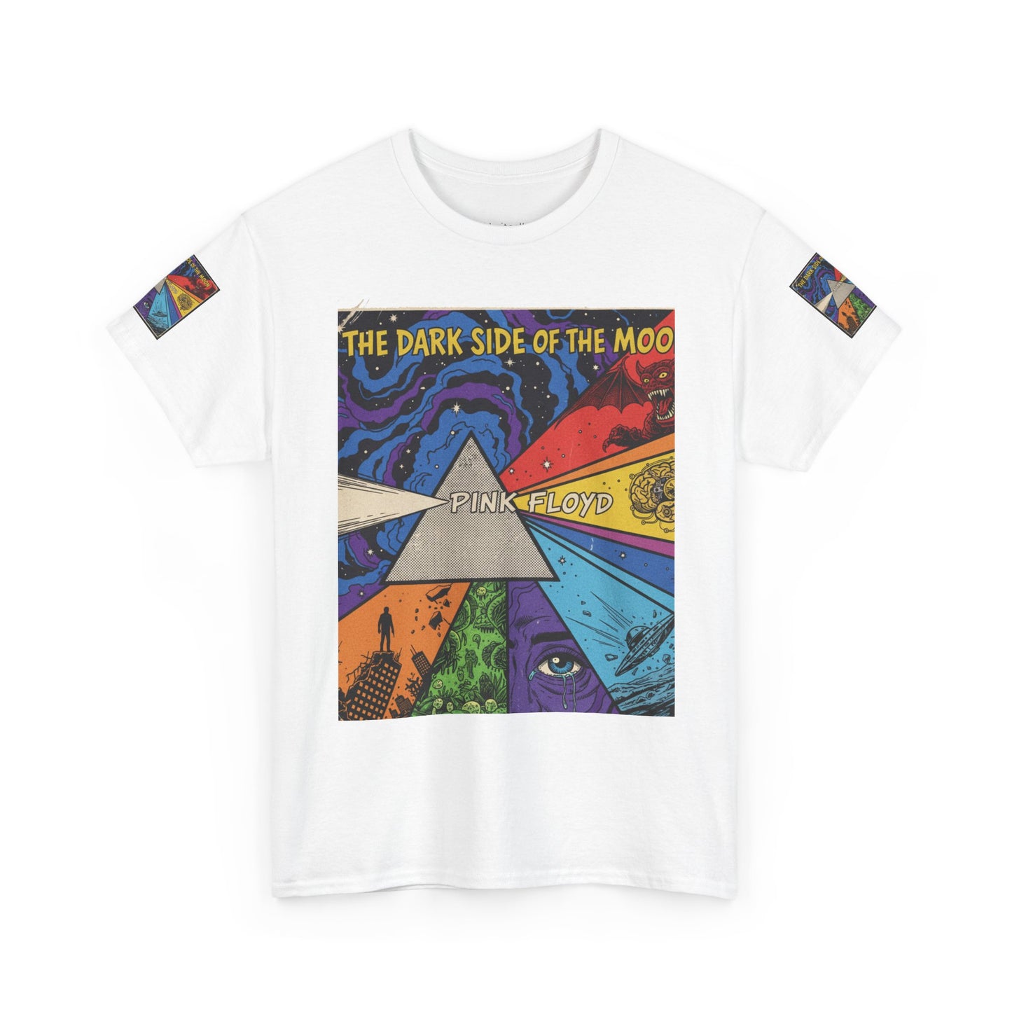 Retro Psychedelic 'The Dark Side of the Moon' Tee