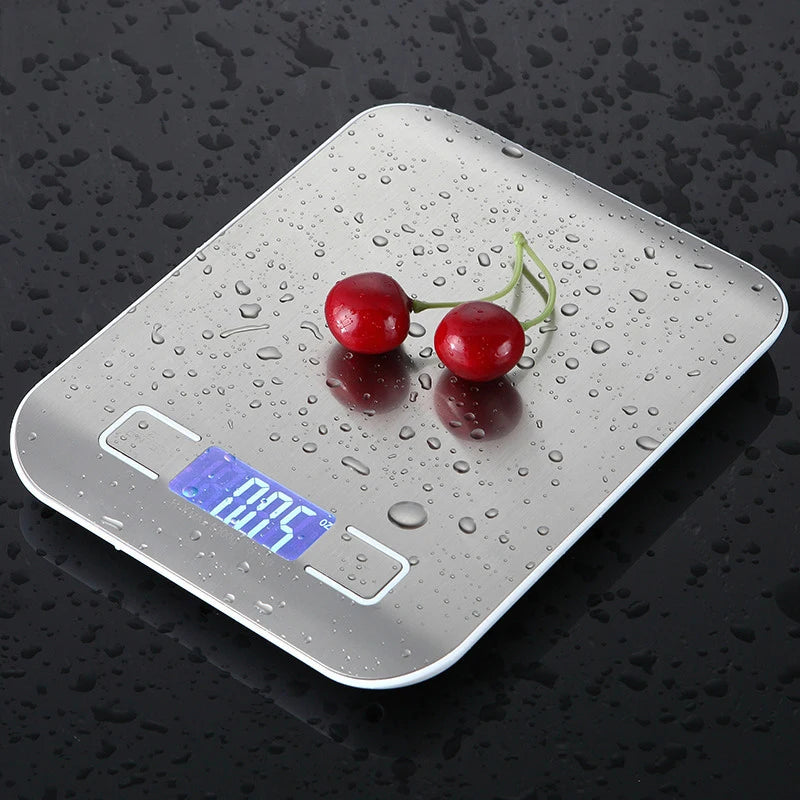 5kg/10kg Digital Kitchen Scale LCD Display Stainless Steel Electronic Scales Home Jewelry Food Snacks Weighing Baking Tools - Merit Sell