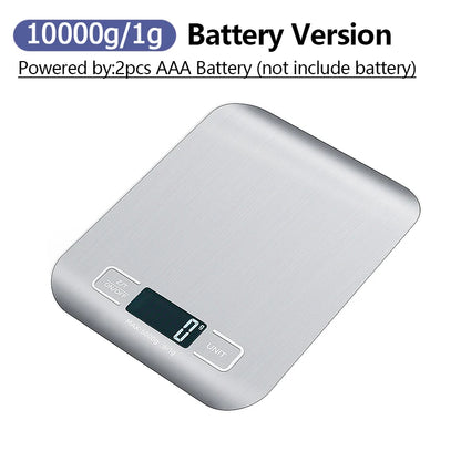 5kg/10kg Digital Kitchen Scale LCD Display Stainless Steel Electronic Scales Home Jewelry Food Snacks Weighing Baking Tools - Merit Sell
