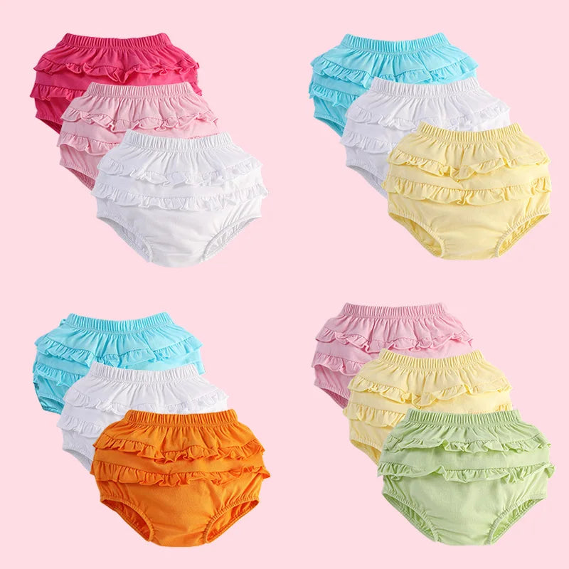 6-24M Baby Shorts Girl Summer Cotton Ruffle Lace Harem Pants Infant Diaper Cover Bloomers Kid Panties Toddler Underwear Briefs - Merit Sell