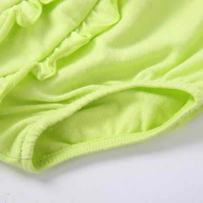 6-24M Baby Shorts Girl Summer Cotton Ruffle Lace Harem Pants Infant Diaper Cover Bloomers Kid Panties Toddler Underwear Briefs - Merit Sell