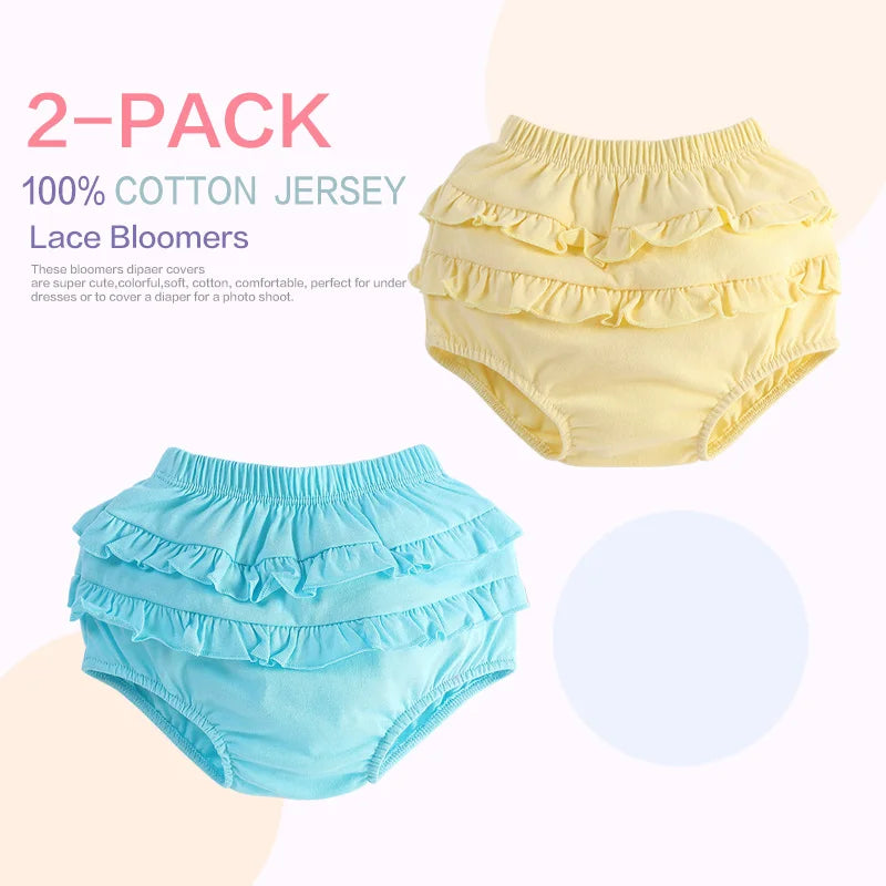 6-24M Baby Shorts Girl Summer Cotton Ruffle Lace Harem Pants Infant Diaper Cover Bloomers Kid Panties Toddler Underwear Briefs - Merit Sell