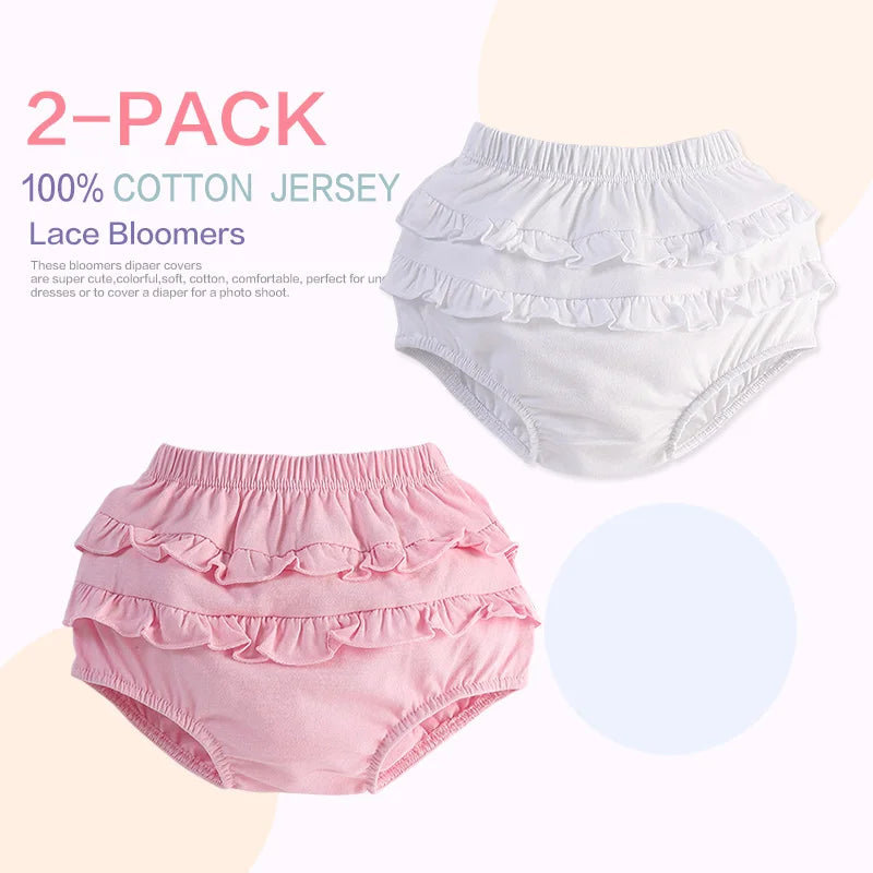 6-24M Baby Shorts Girl Summer Cotton Ruffle Lace Harem Pants Infant Diaper Cover Bloomers Kid Panties Toddler Underwear Briefs - Merit Sell
