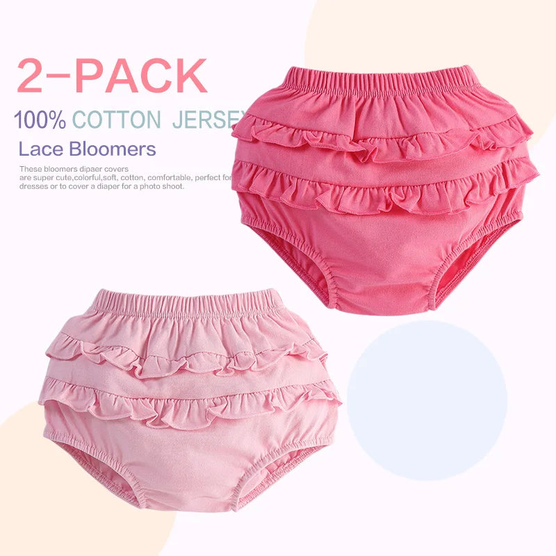 6-24M Baby Shorts Girl Summer Cotton Ruffle Lace Harem Pants Infant Diaper Cover Bloomers Kid Panties Toddler Underwear Briefs - Merit Sell