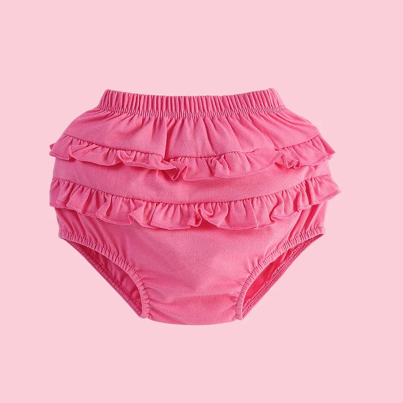 6-24M Baby Shorts Girl Summer Cotton Ruffle Lace Harem Pants Infant Diaper Cover Bloomers Kid Panties Toddler Underwear Briefs - Merit Sell