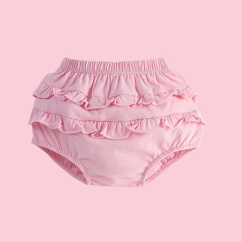 6-24M Baby Shorts Girl Summer Cotton Ruffle Lace Harem Pants Infant Diaper Cover Bloomers Kid Panties Toddler Underwear Briefs - Merit Sell