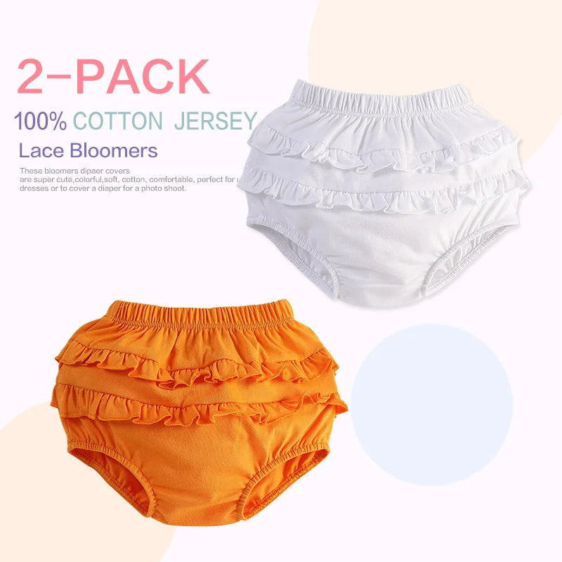 6-24M Baby Shorts Girl Summer Cotton Ruffle Lace Harem Pants Infant Diaper Cover Bloomers Kid Panties Toddler Underwear Briefs - Merit Sell