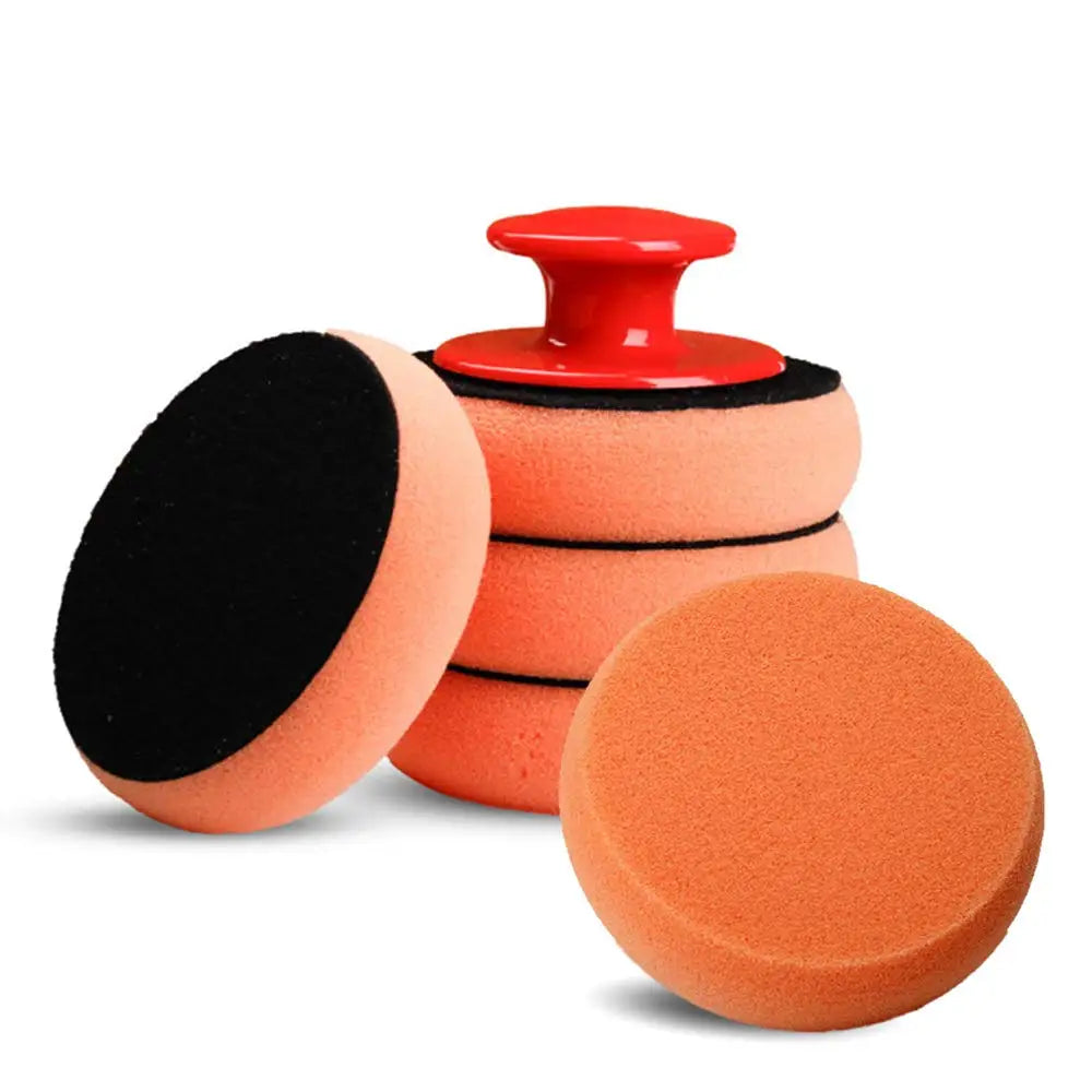 6 PCS Car Wax Applicator Pads Kit Soft Sponge Applicators Foam Waxing Pad with Grip Handle for Car Polishing and Cleaning - Merit Sell