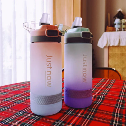 600ml Water Bottles Fashion Water Bottle with Straw BPA Free Portable Outdoor Sport Cute Drinking Plastic Bottles Eco-Friendly - Merit Sell
