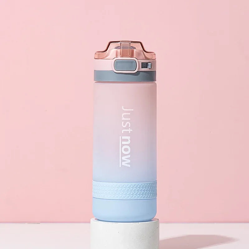 600ml Water Bottles Fashion Water Bottle with Straw BPA Free Portable Outdoor Sport Cute Drinking Plastic Bottles Eco-Friendly - Merit Sell