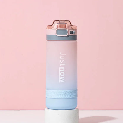 600ml Water Bottles Fashion Water Bottle with Straw BPA Free Portable Outdoor Sport Cute Drinking Plastic Bottles Eco-Friendly - Merit Sell