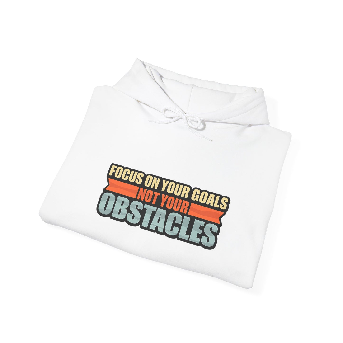 Motivational Hoodie — "Focus On Your Goals Not Your Obstacles" Retro Runner - Merit Sell