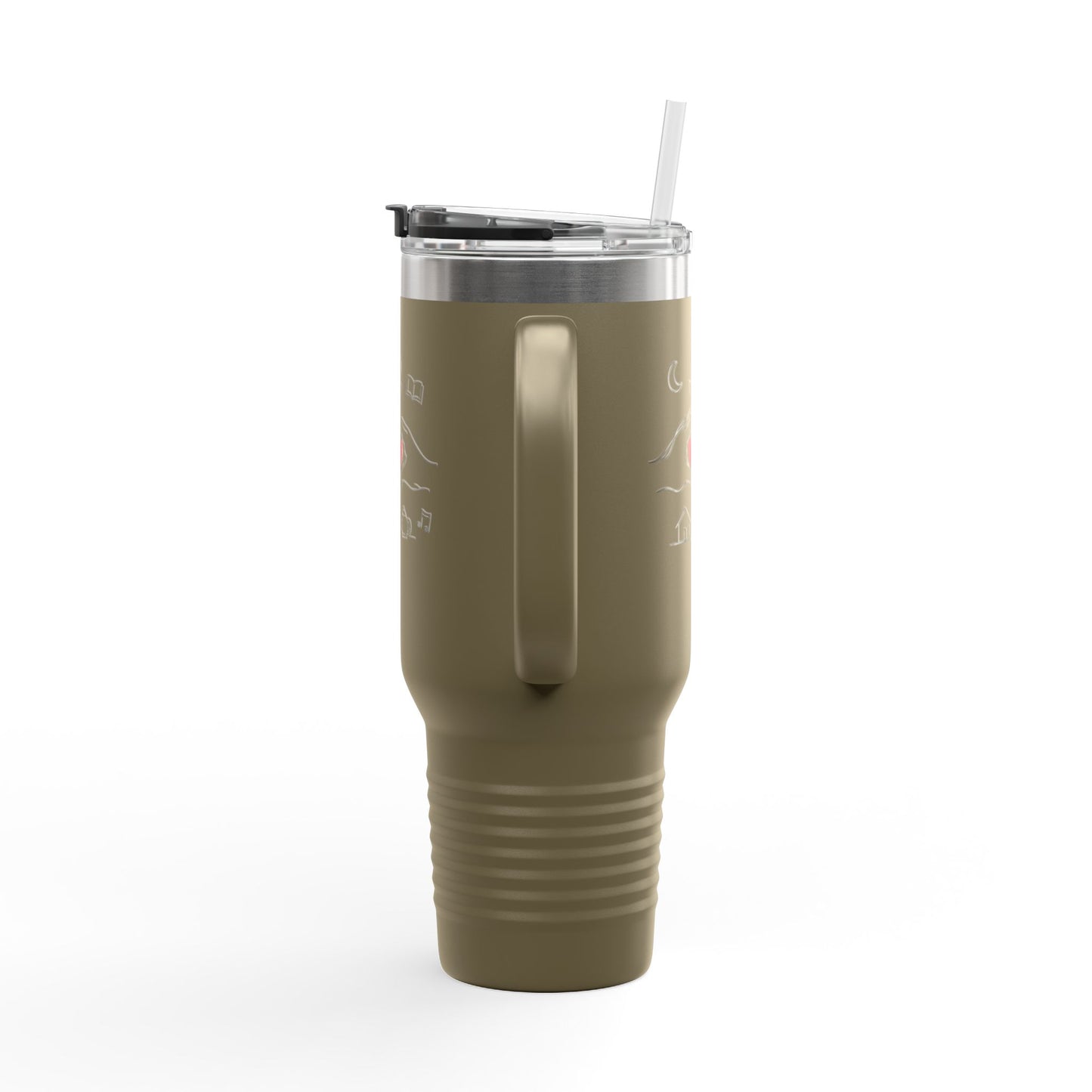 40oz Insulated Travel Mug — Heart & Home Sketch Design