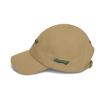 Dad Cap — Green Grunge 'Voltgrip' Embroidered Baseball Hat