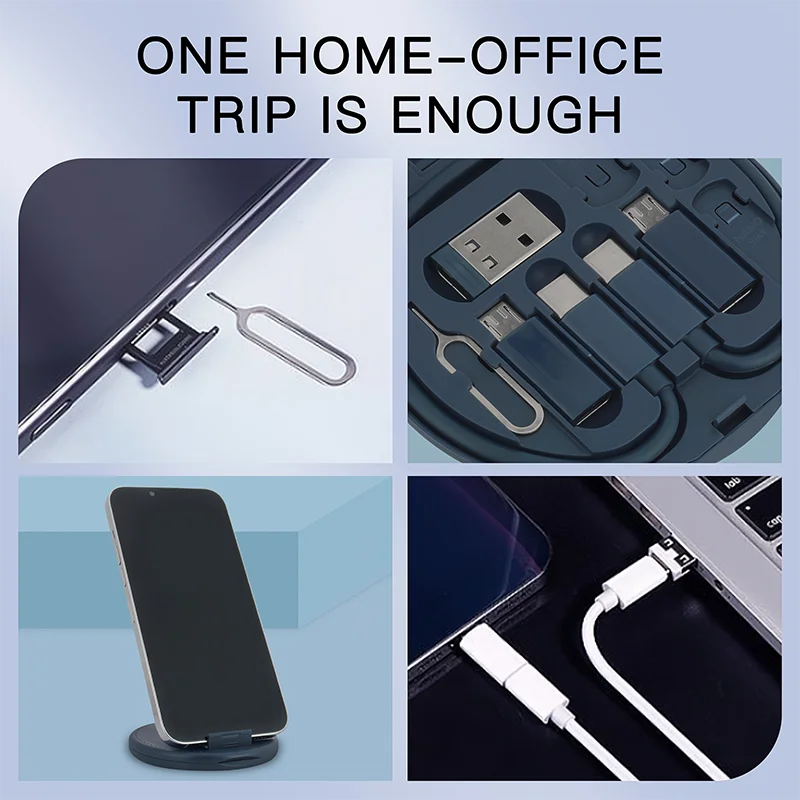 60W Multi USB Charging Adapter Cable Kit, USB C Conversion Kit USB A and Type C to Male Micro/Type C, Phone Data Transfer, Card - Merit Sell