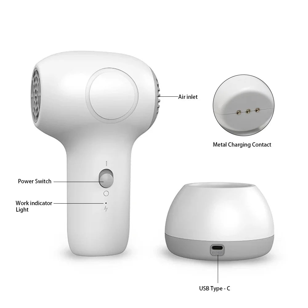 60W Small Wireless Hair Dryer Thermostatic Blowing Convenient No Radiation Low Noise Suitable For Infants And Children - Merit Sell