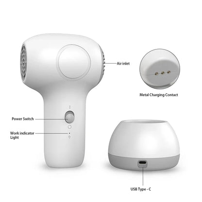 60W Small Wireless Hair Dryer Thermostatic Blowing Convenient No Radiation Low Noise Suitable For Infants And Children - Merit Sell