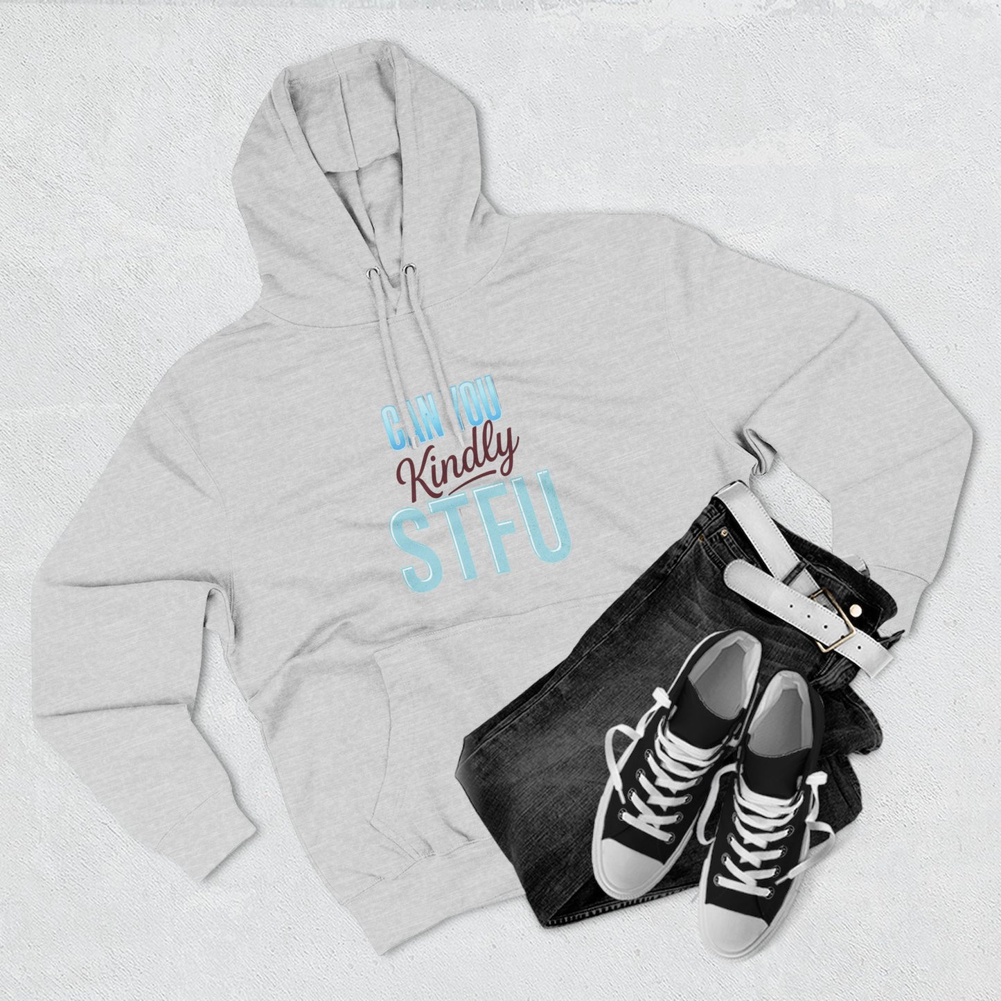 Can You Kindly STFU Hoodie — Funny Football Fan Pullover - Merit Sell