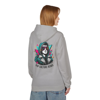 Pop Culture Remix Hoodie - Retro Neon Graphic Pullover