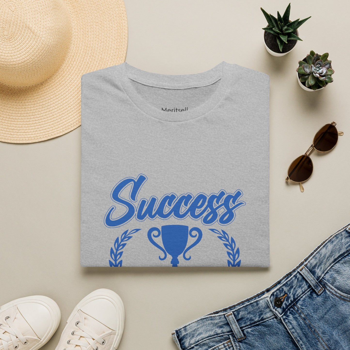 T-Shirt — "Success Is The Best Revenge" Motivational Trophy Tee - Merit Sell
