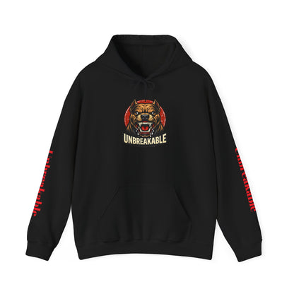 Unbreakable Bear Hoodie — Graphic Pullover with Roaring Bear Design