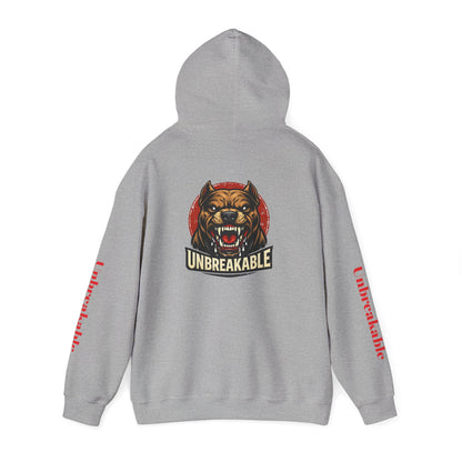 Unbreakable Dog Hoodie — Graphic Pullover with Roaring Dog Design