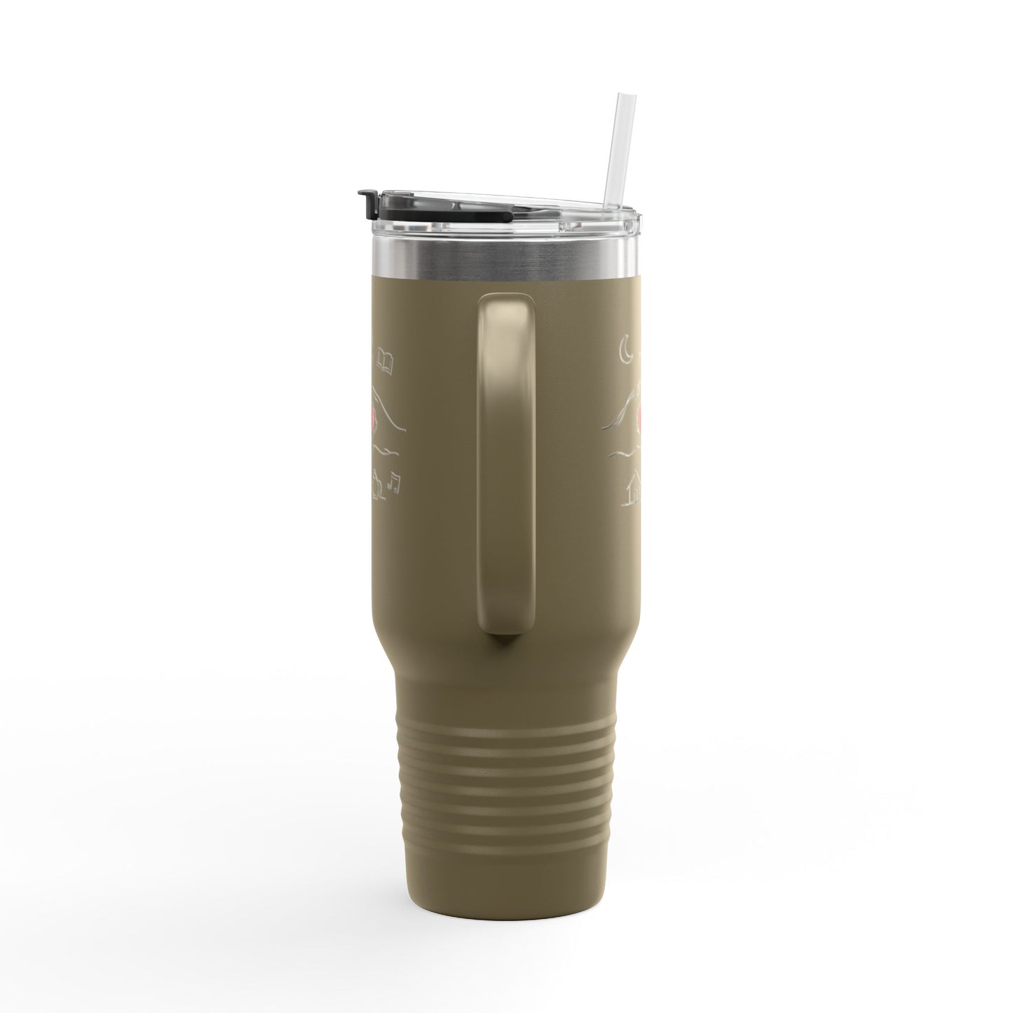 40oz Insulated Travel Mug — Heart & Home Sketch Design