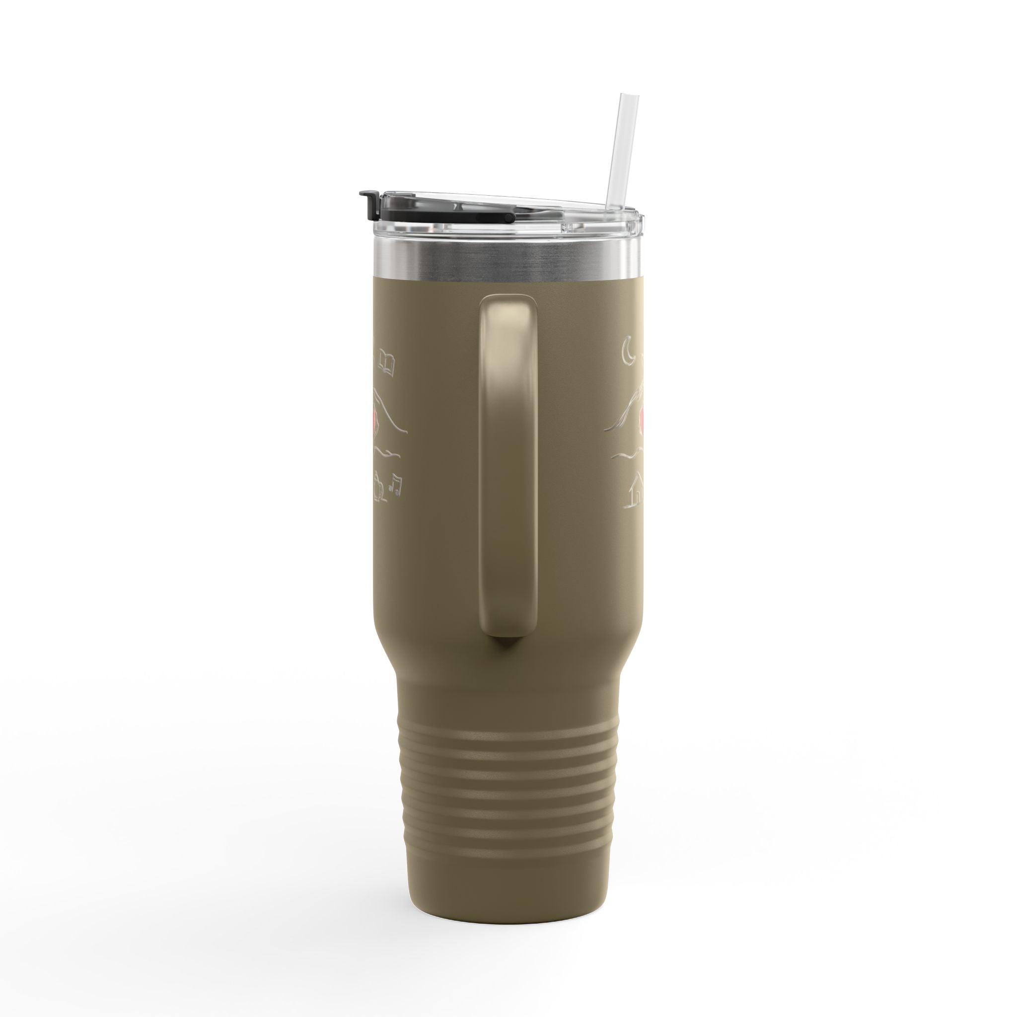 40oz Insulated Travel Mug — Heart & Home Sketch Design