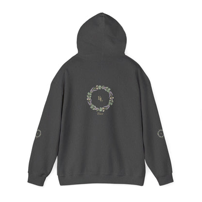 Floral Wreath 'Love' Hoodie — Cozy Botanical Pullover