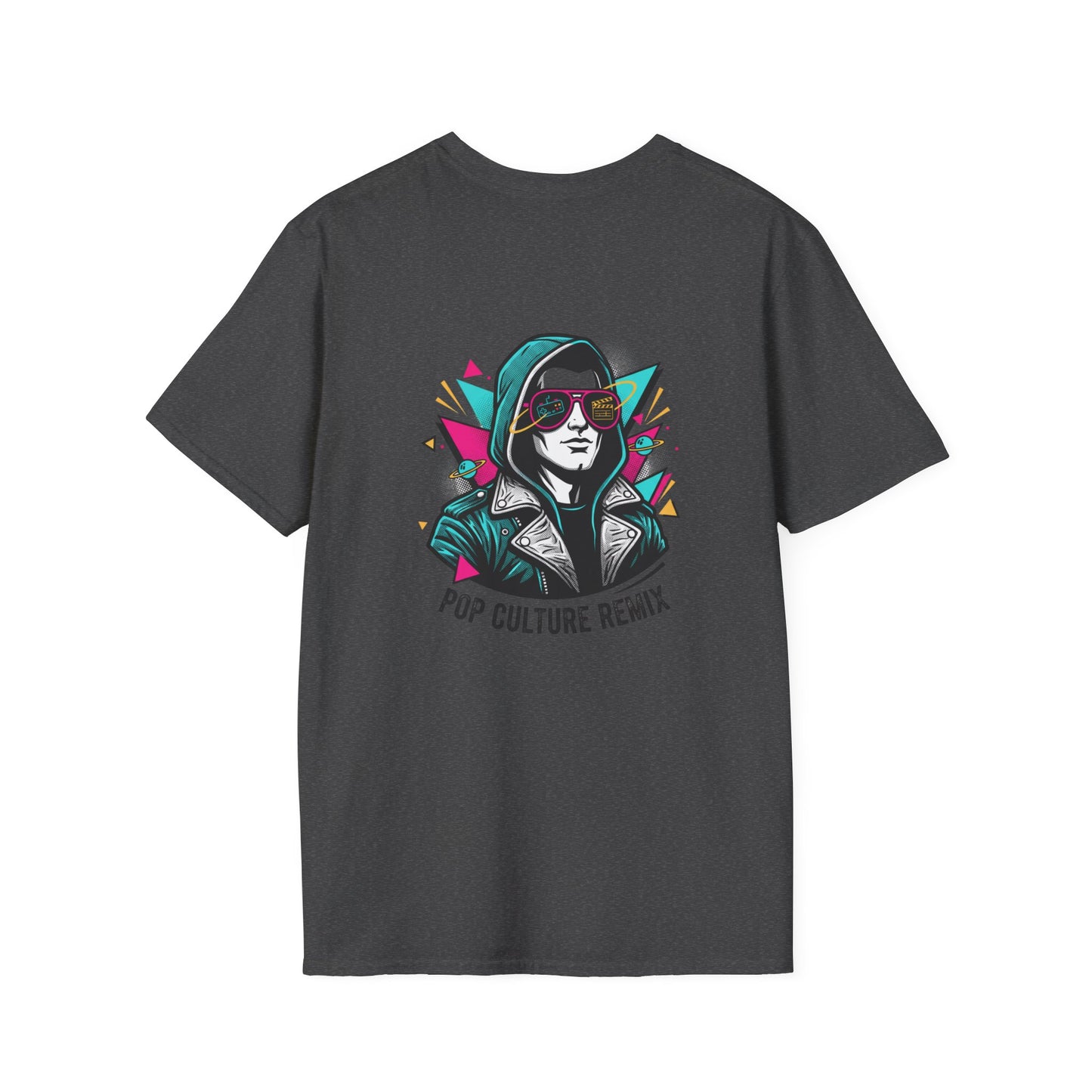 Pop Culture Remix T-Shirt — Retro Neon Hoodie Portrait Graphic Tee