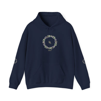 Floral Wreath 'Love' Hoodie — Cozy Botanical Pullover
