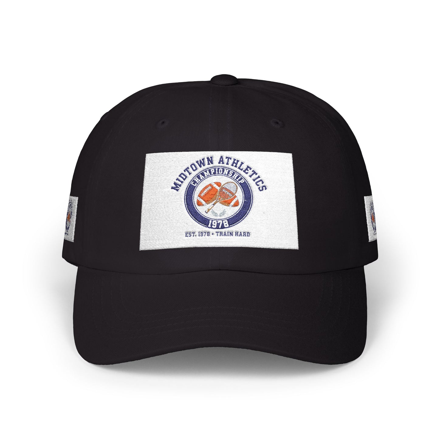 Classic Dad Cap - Retro Sunset Burger Logo Baseball Hat