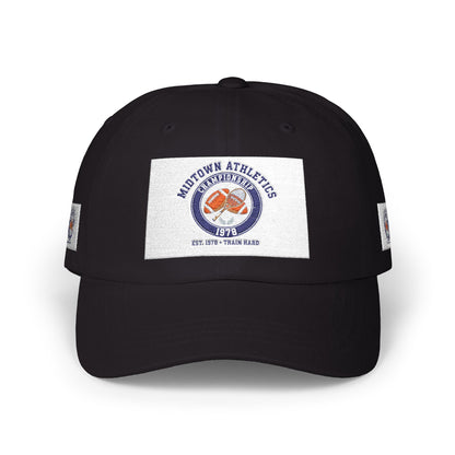 Classic Dad Cap - Retro Sunset Burger Logo Baseball Hat