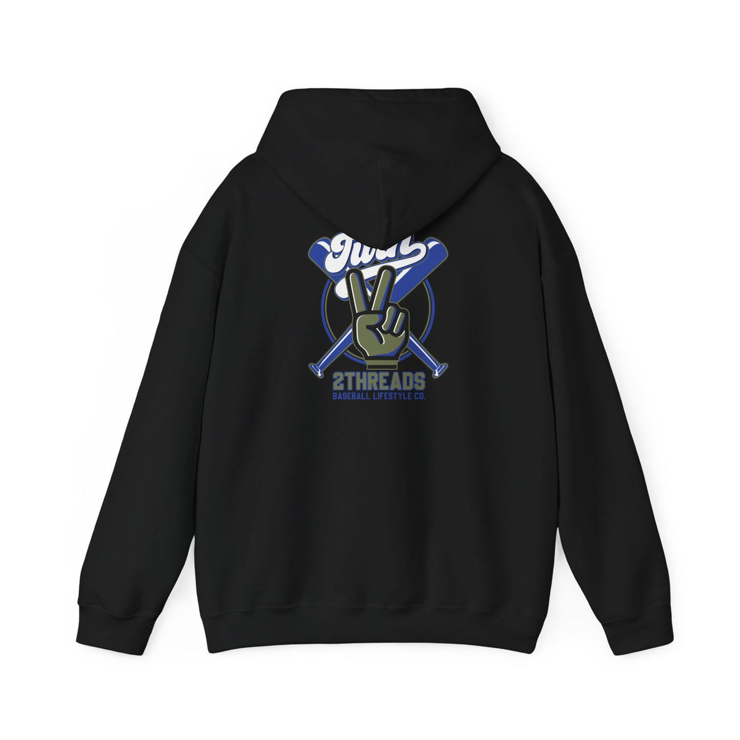 Baseball Peace Sign Hoodie — Fun 2Threads Retro Sports Graphic