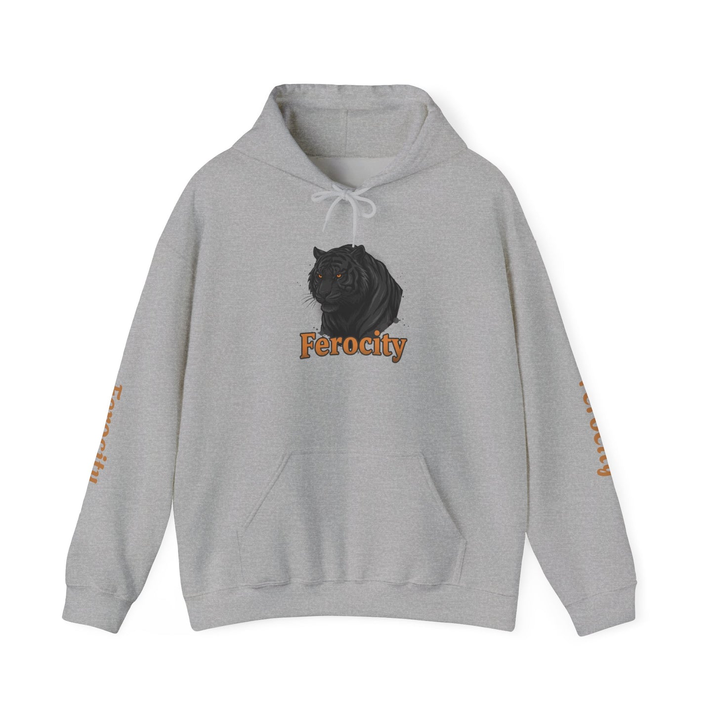 Ferocity Panther Hoodie — Black Big Cat Graphic Hooded Sweatshirt