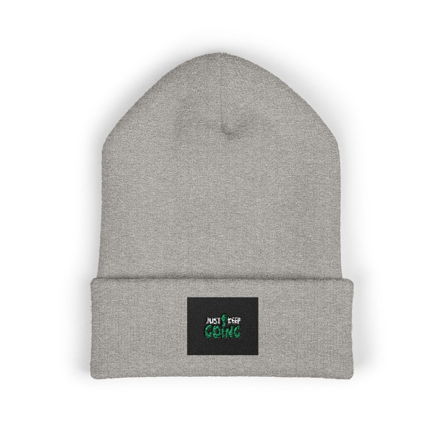 Embroidered "Good Vibes Only" Cuffed Beanie — Cozy Winter Knit Hat