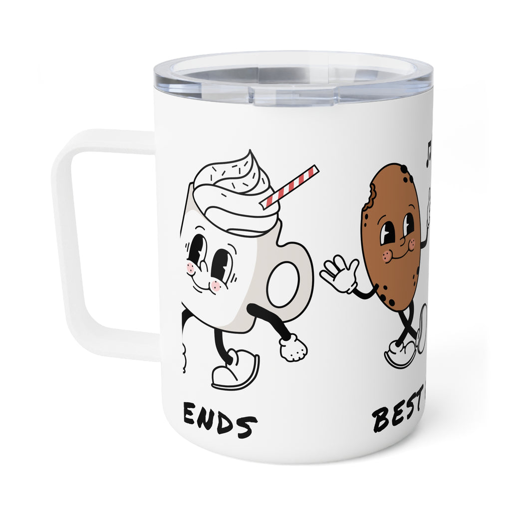 Best Friends Coffee & Cookie Insulated Mug — 10oz Cute Match Mug