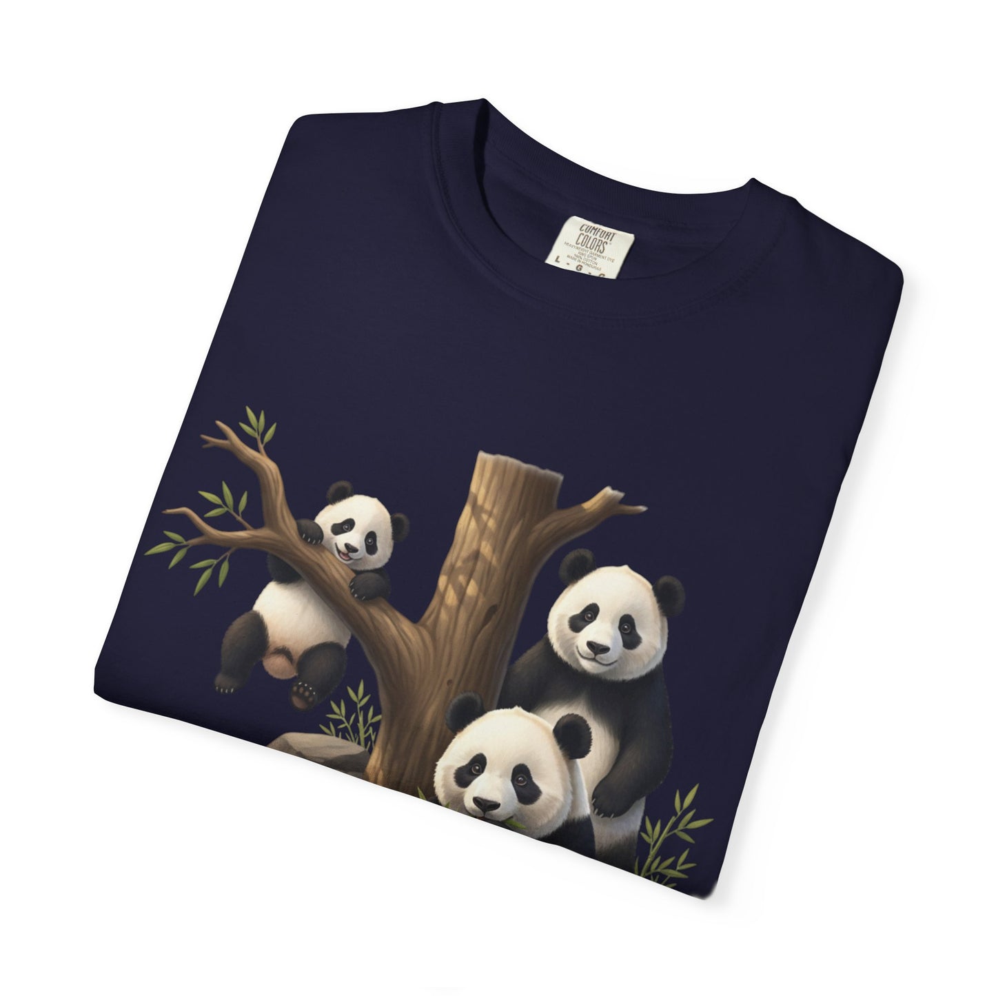 Panda Family T-Shirt — Cute Bamboo Panda Crew Tee
