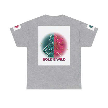Bold & Wild Graphic Tee — Floral Silhouette Women’s Empowerment T-Shirt