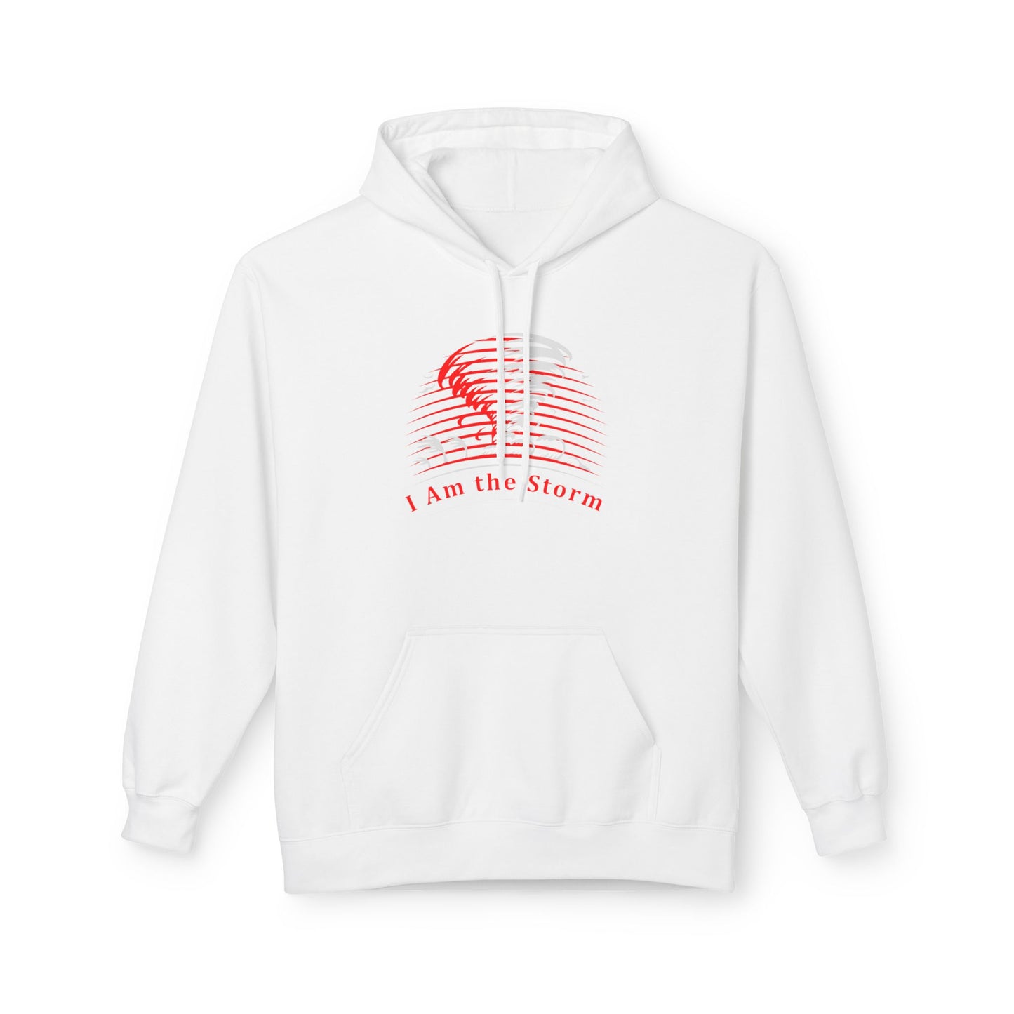 I Am the Storm Hoodie — Red Tornado Graphic Hoodie