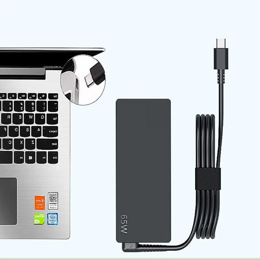 65W Type C 20V 3.25A USB C Laptop Power Adapter AC Charger For Lenovo Thinkpad X1 Carbon Yoga X270 X280 T580 P51 P52s E480 E470 - Merit Sell Merit Sell