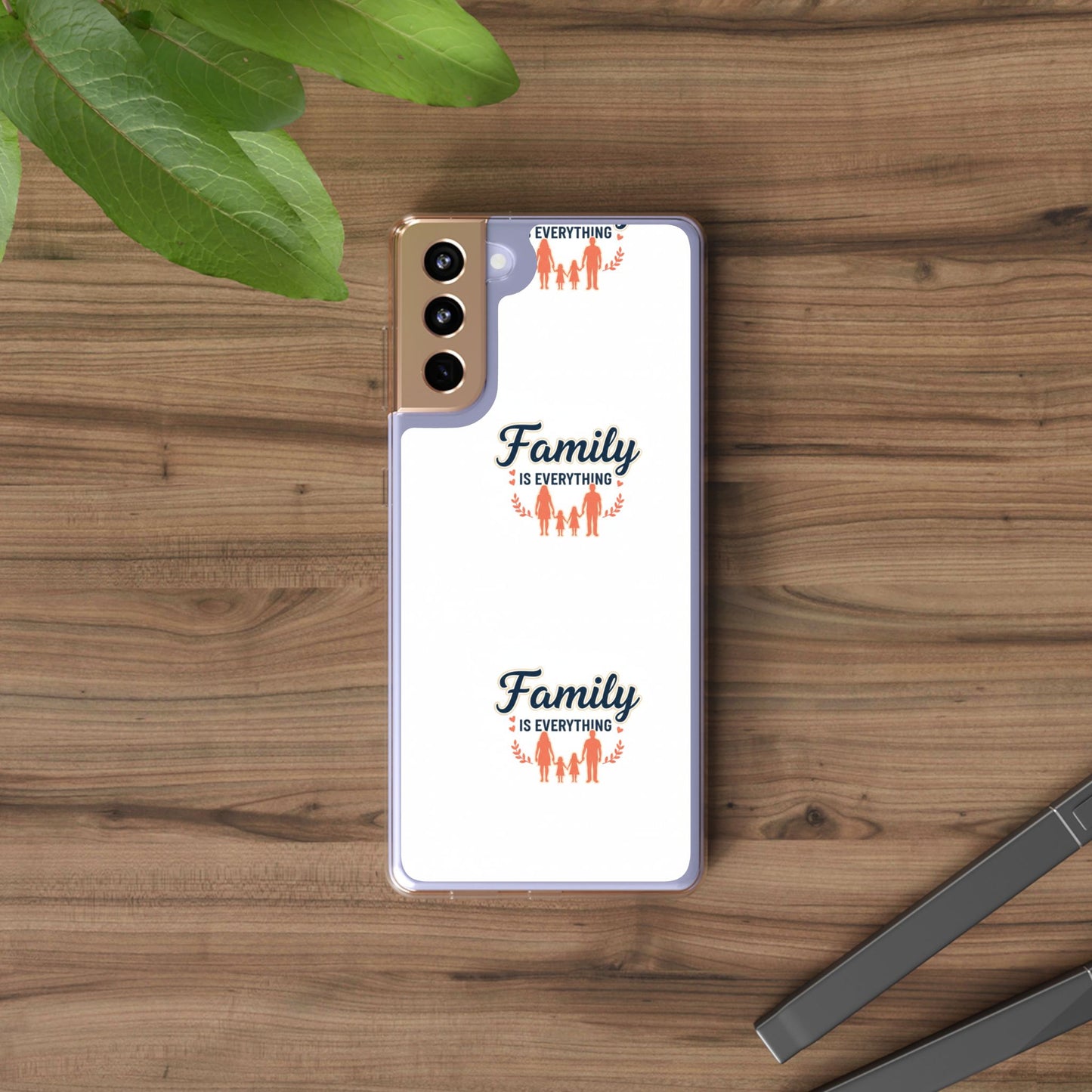 Clear Phone Case — "Family Is Everything" Protective Transparent Phone Cover