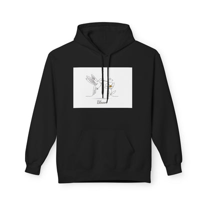 Bloom Hummingbird Hoodie — Floral Minimalist Pullover