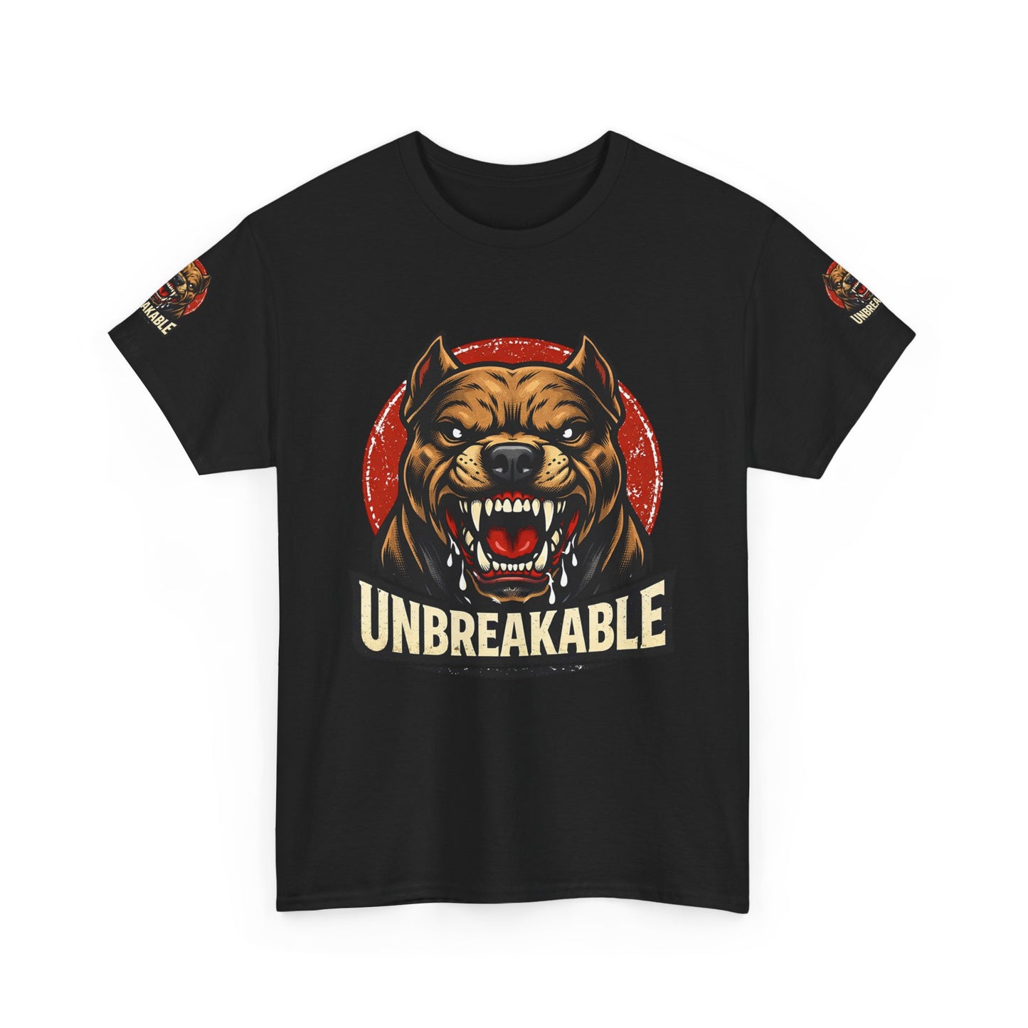 Unbreakable Pitbull Tee — Fierce Dog Graphic T-Shirt