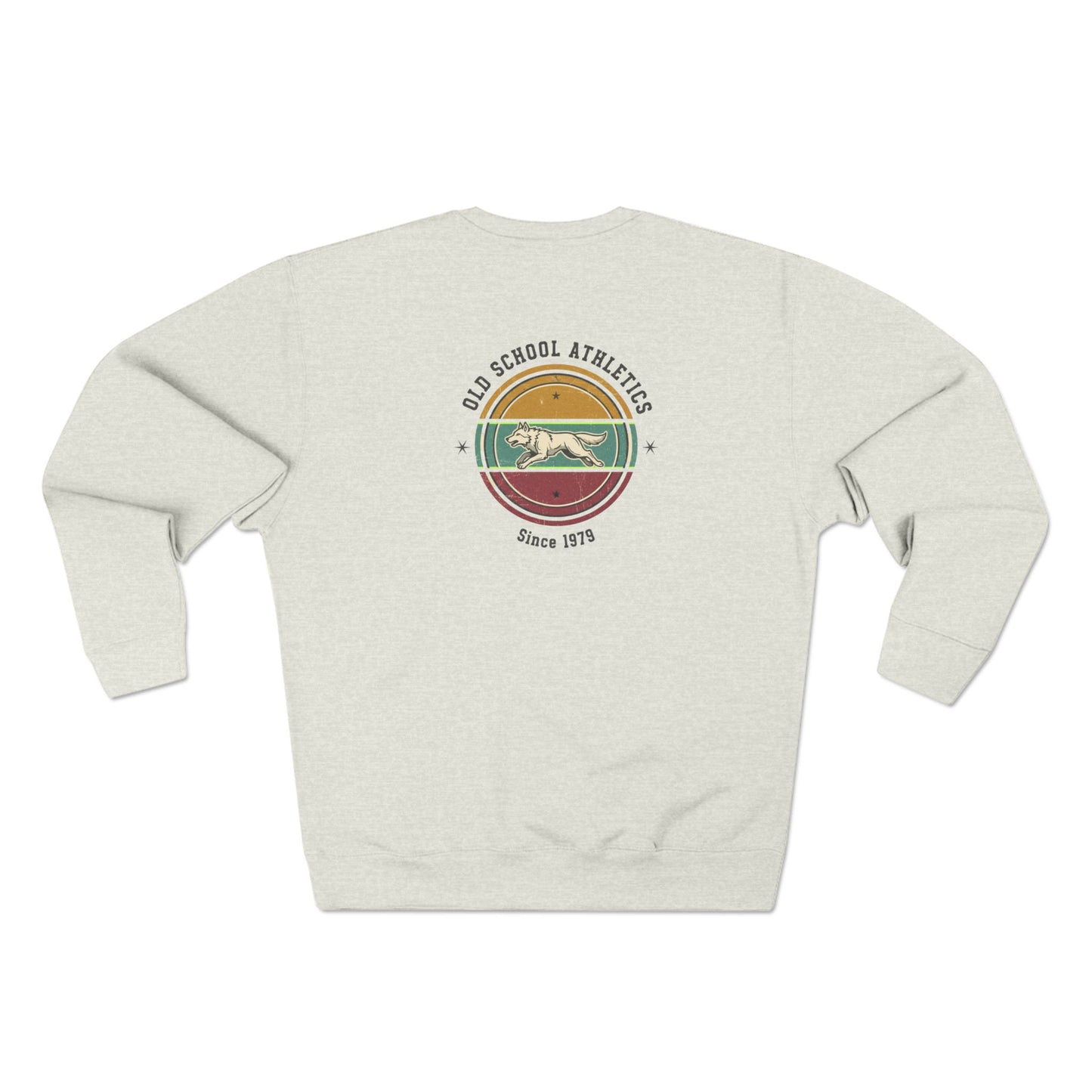 Vintage Surf Crewneck Sweatshirt — "Old School Athletics" Graphic