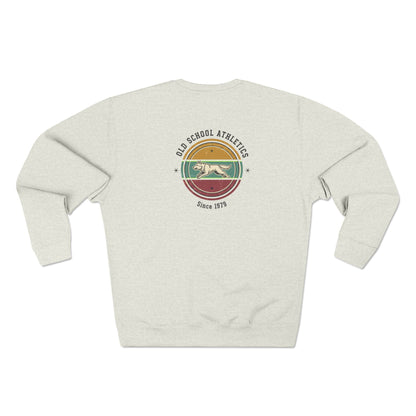 Vintage Surf Crewneck Sweatshirt — "Old School Athletics" Graphic
